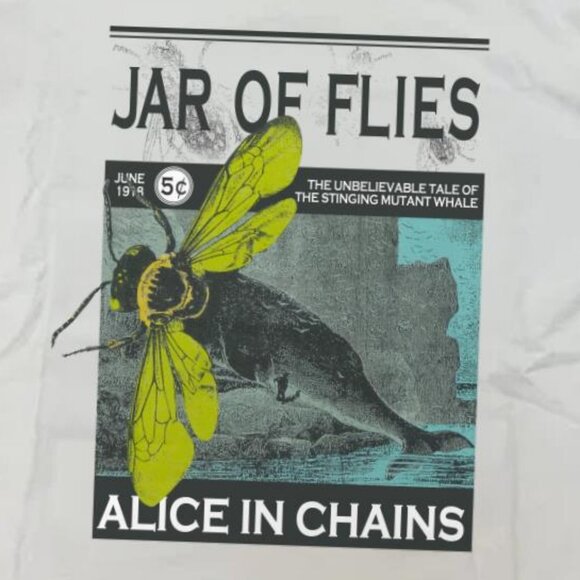 Vintage 90s Alice In Chains Jar of Flies T-Shirt Band Rock Music unisex tee - Picture 3 of 4